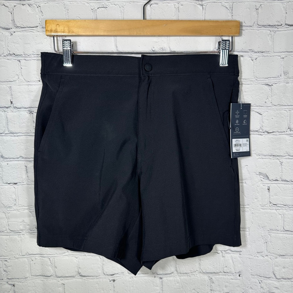 VRST Mens Relaxed Fit Shorts Small Black Four-Way Stretch Quick Dry‎